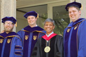 Notre Dame Graduation Prashant Kamat Ian Lightcap Ben Meekins Matt Becker